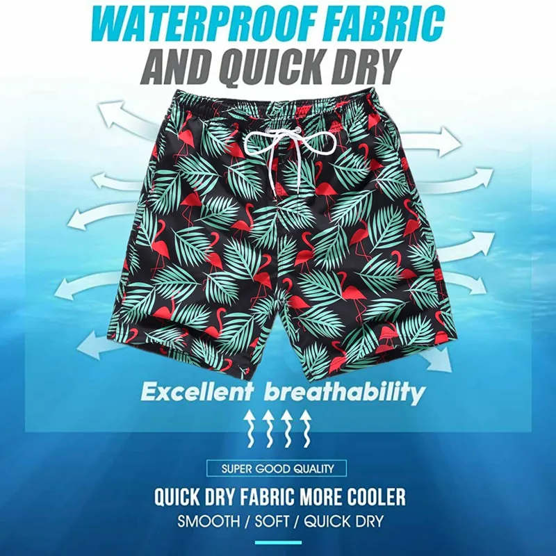 Men's Summer Quick Dry Funny Printing Beach Pants