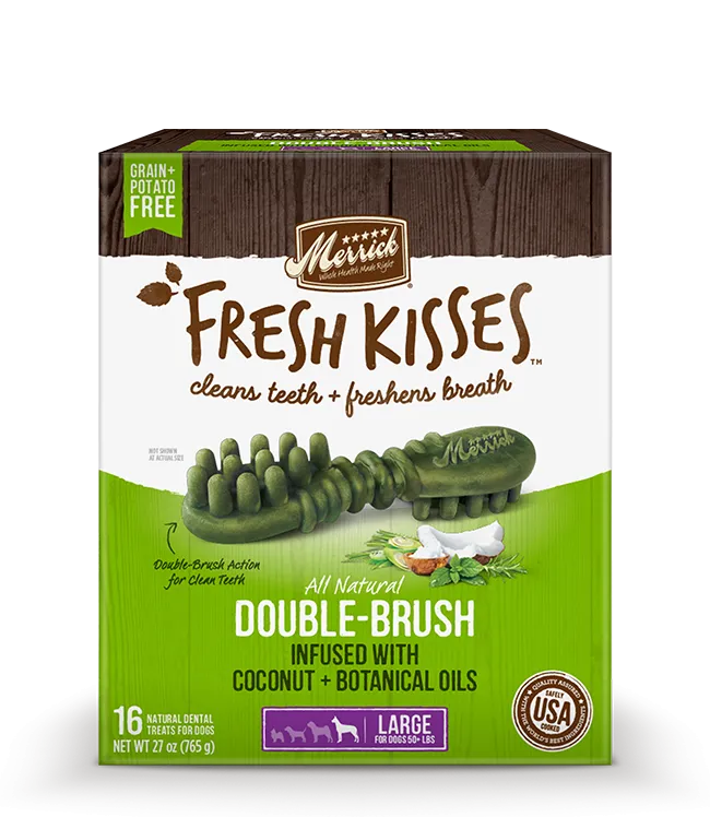 Merrick Fresh Kisses Coconut Oil Large Dental Dog Treats