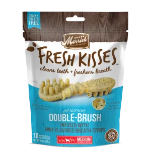Merrick Fresh Kisses Grain Free Mint Breath Strips Medium Dental Dog Treats