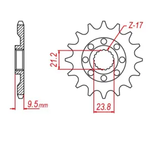 MTX 1441 Hornet Lightweight Steel Front Sprocket #520