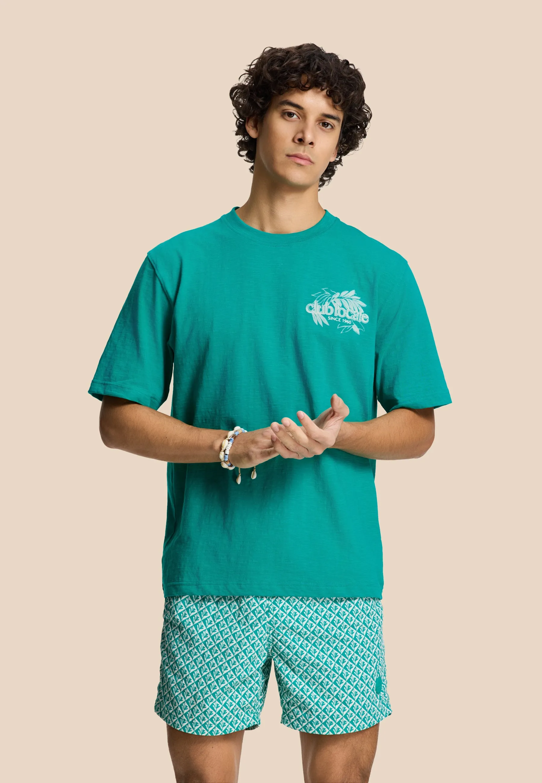 NATE QUICK DRY swim shorts coral revers | blue lagoon