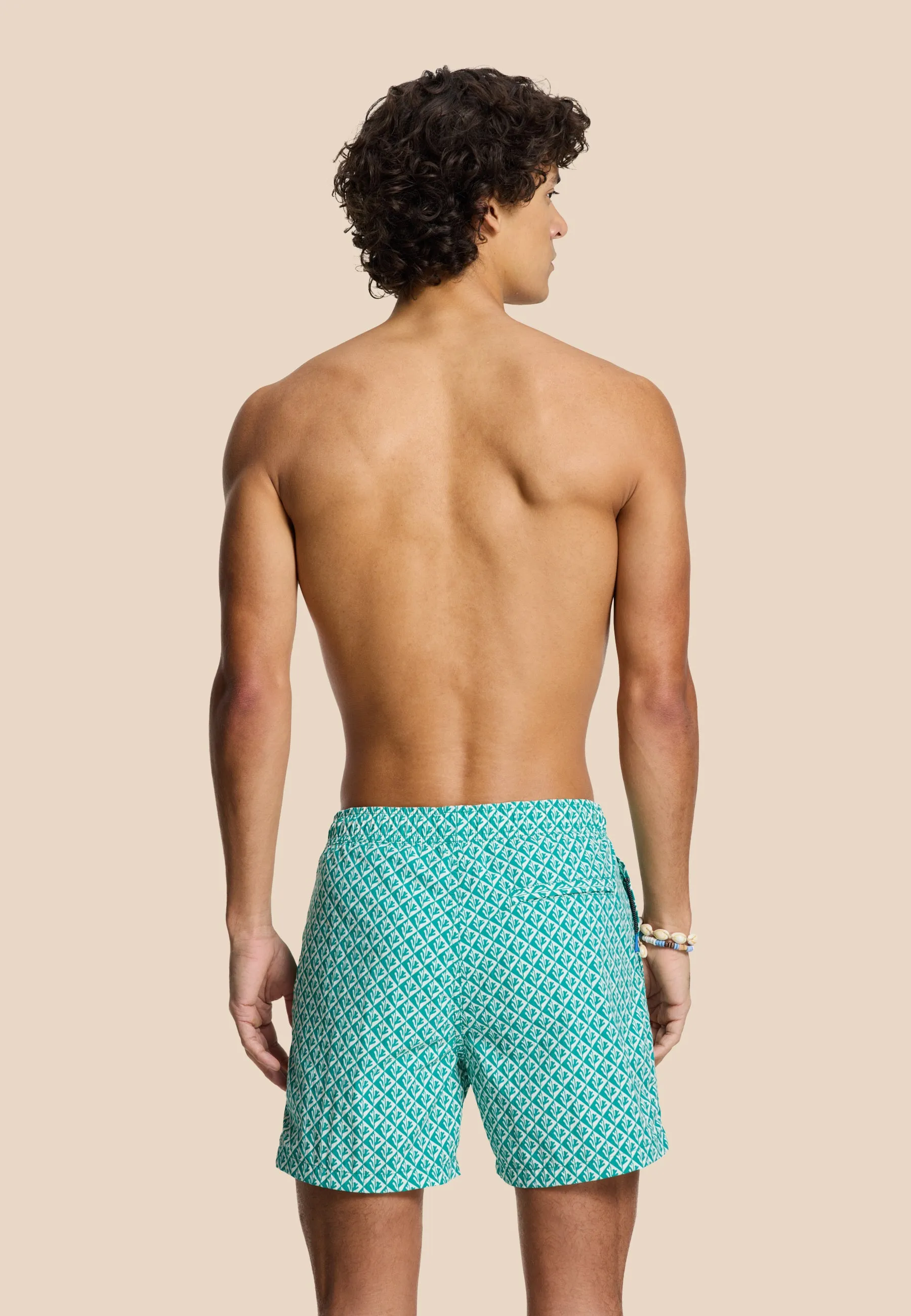 NATE QUICK DRY swim shorts coral revers | blue lagoon