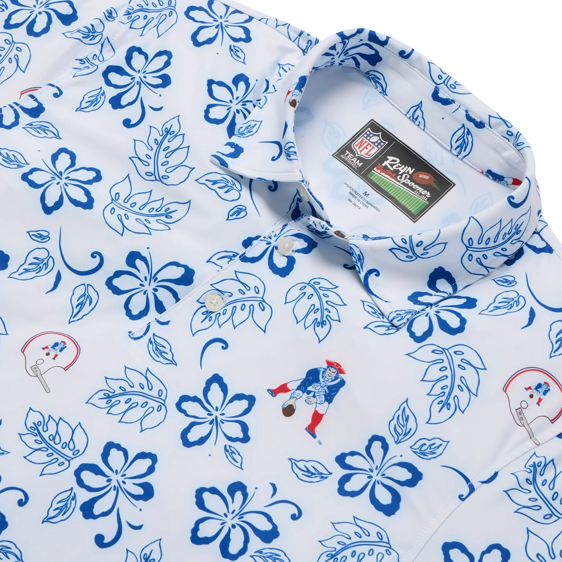 NEW ENGLAND PATRIOTS THROWBACK PERFORMANCE POLO