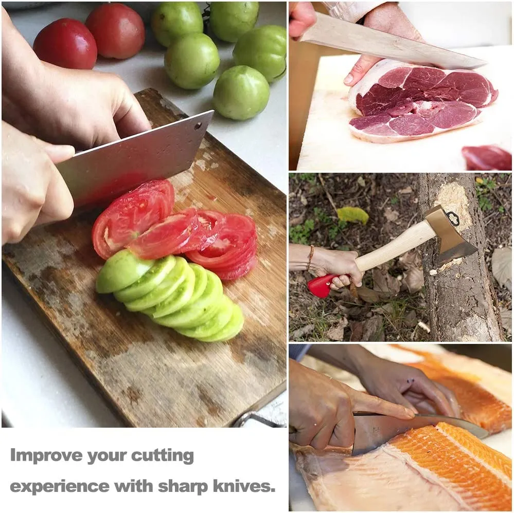 New Whetstone Knife Sharpening Stone Set, 2-Sided Whetstone Sharpener 1000/6000 Grit Whetstone Kit for Chef Knife, Kitchen Knife with Non-Slip Bamboo and Silicon Base Angle Guide, Flattening Stone
