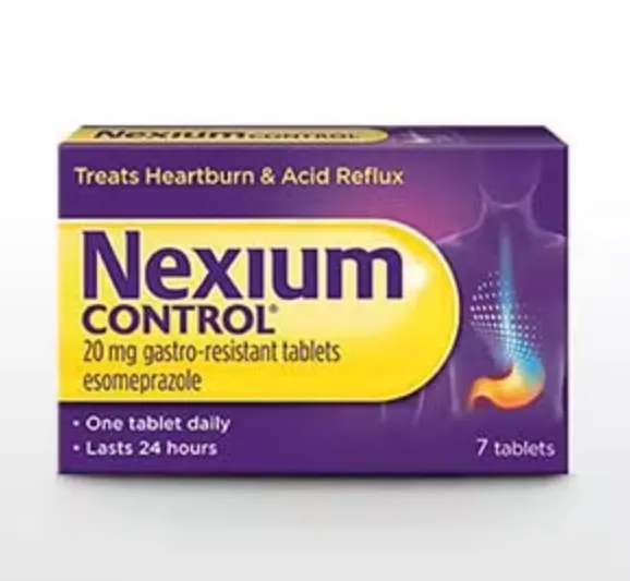 NEXIUM CONTROL, anti-acid and entero-soluble tablet (relieve stomach pain, stomach pain, reduce gastric acid, reflux gastritis, indigestion) 24-hour Esome Pitzole tablet 20mg Gastro-Resistant Esomeprale Tablets 7 grains/boxes/boxes