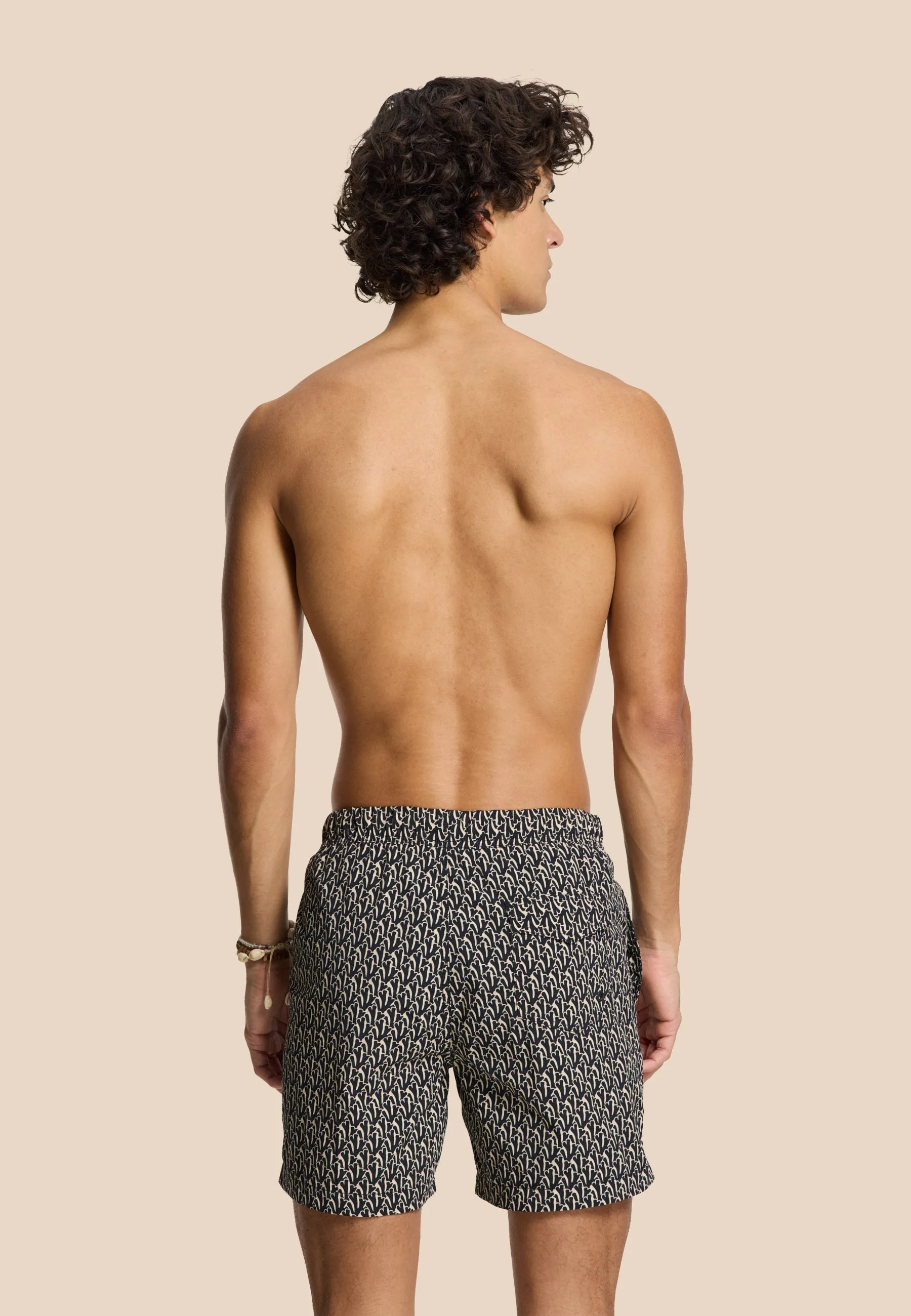 NICK QUICK DRY swim shorts wavy coral | black