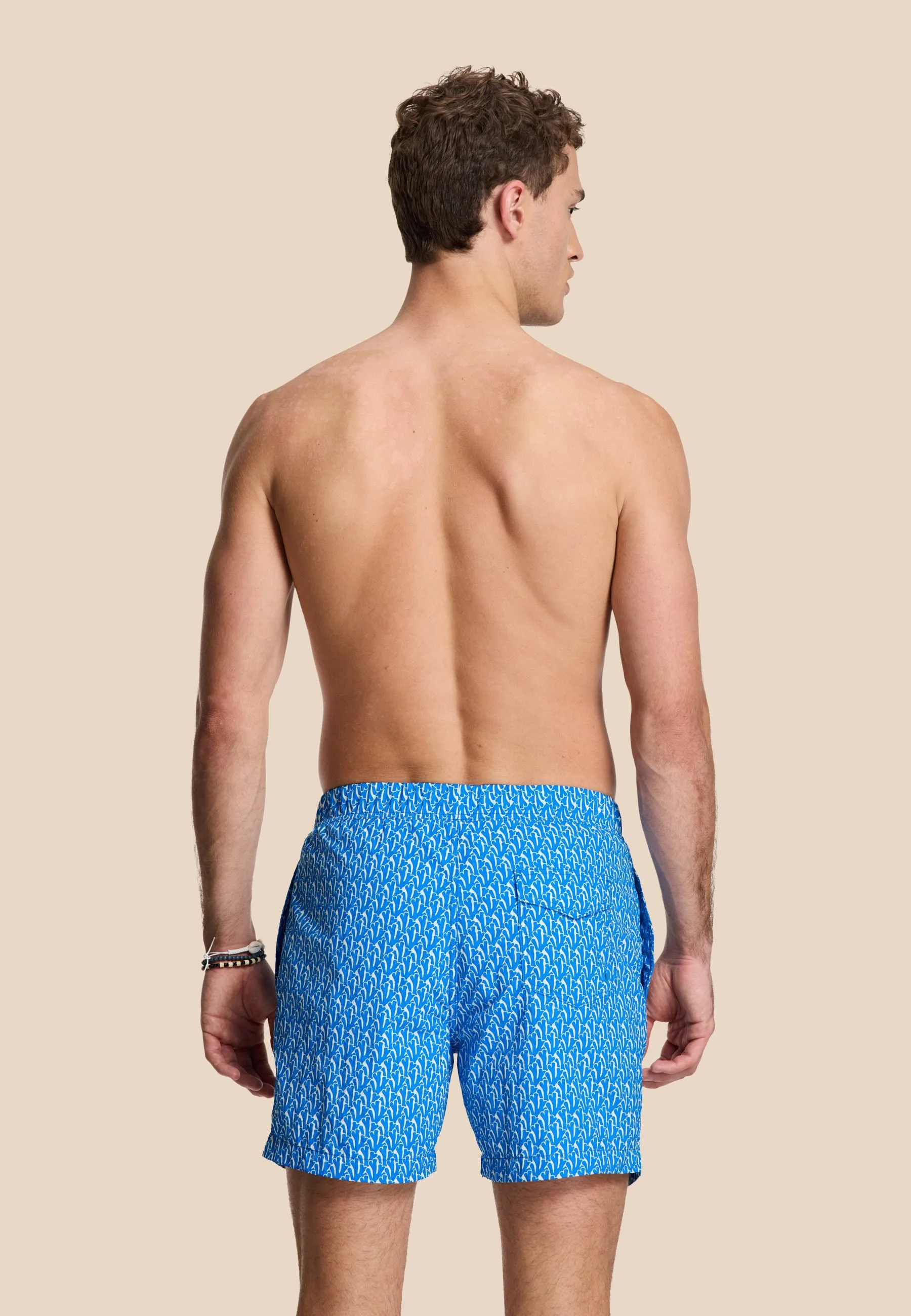 NICK QUICK DRY swim shorts wavy coral | blue azure