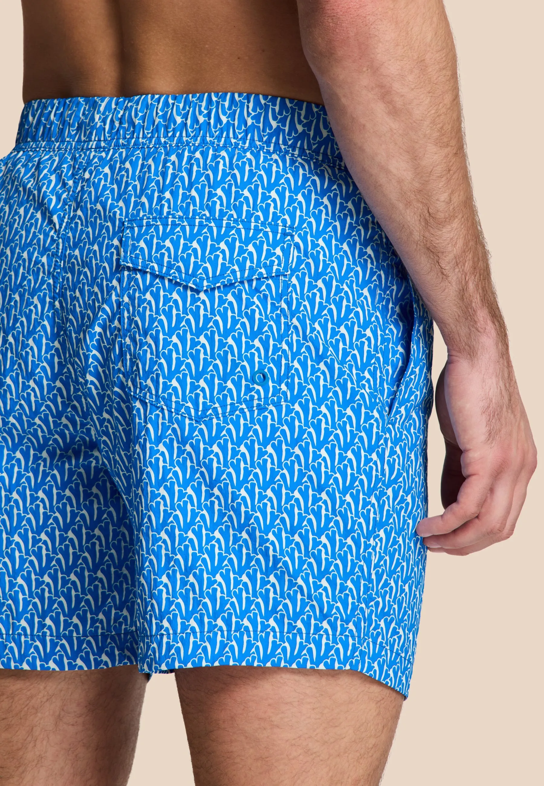 NICK QUICK DRY swim shorts wavy coral | blue azure
