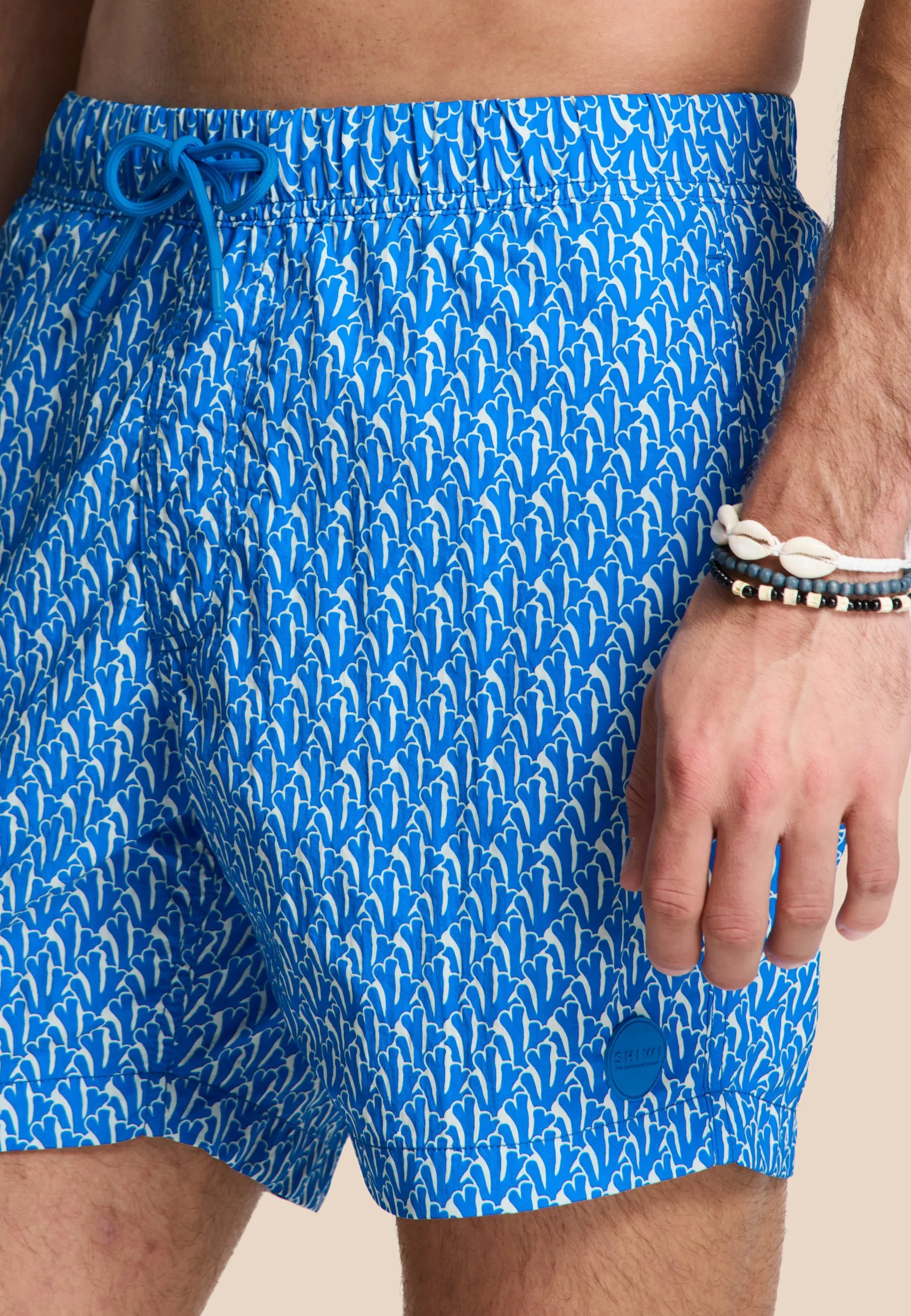 NICK QUICK DRY swim shorts wavy coral | blue azure
