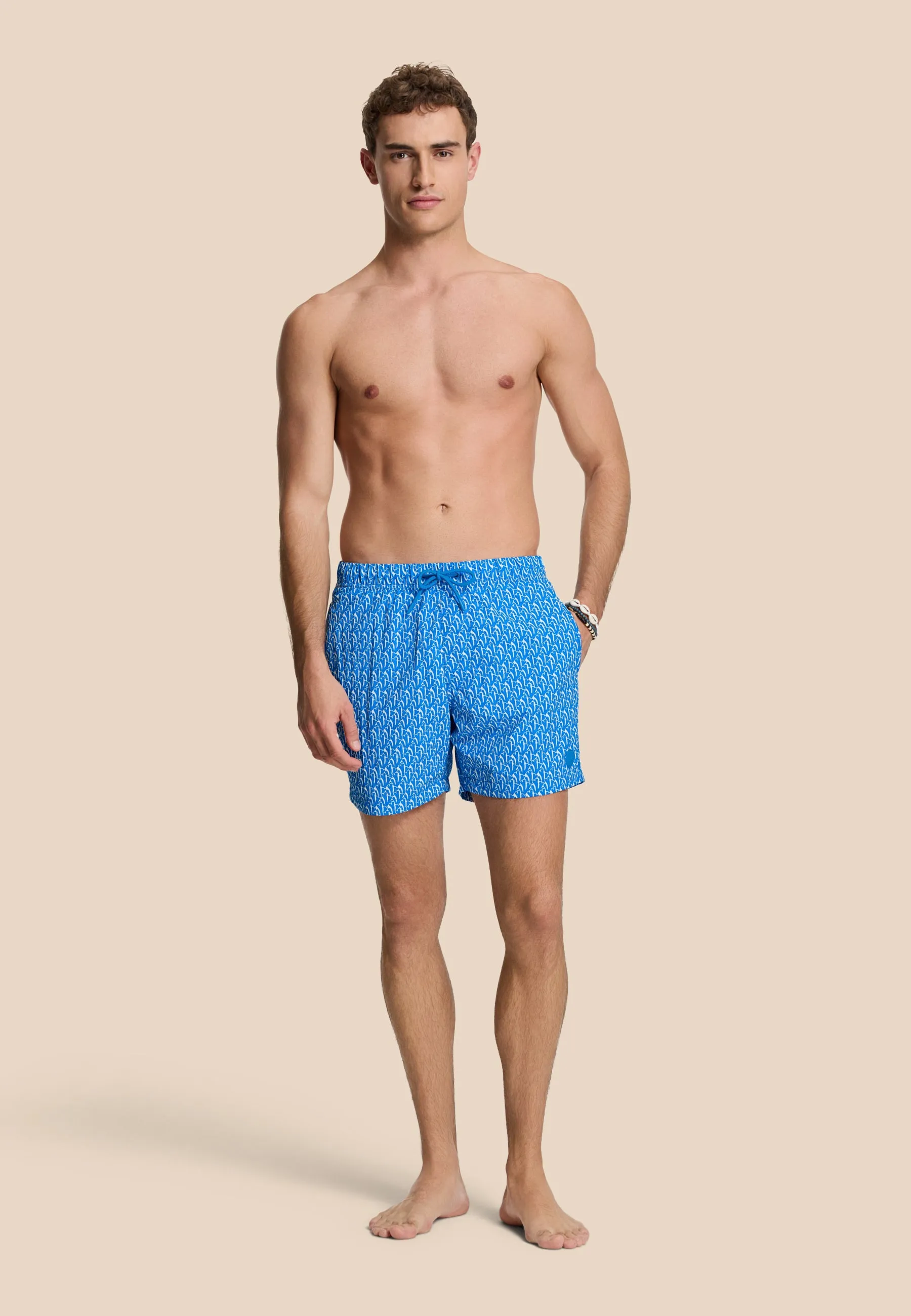 NICK QUICK DRY swim shorts wavy coral | blue azure