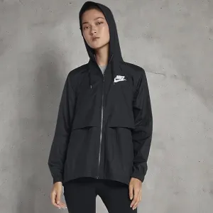 Nike Sportswear Repel Essentials Black/Black/White Hooded Windbreaker Size Med