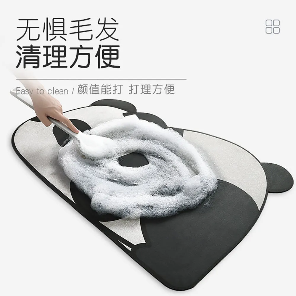 Non-Slip Absorbent Mat with Bear Design - 40x60cm