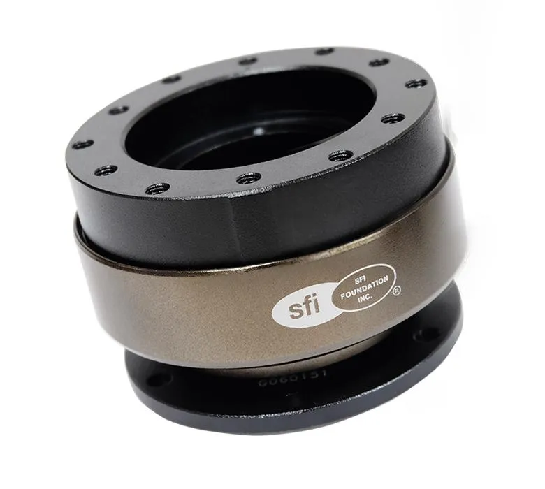 NRG SRK-200-1BK Black Body Chrome Ring Quick Release SFI SPEC 42.1