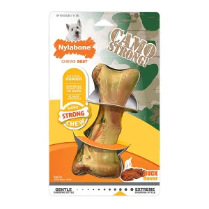 Nylabone Duck Camo Bone, Strong Dog Chew, Medium
