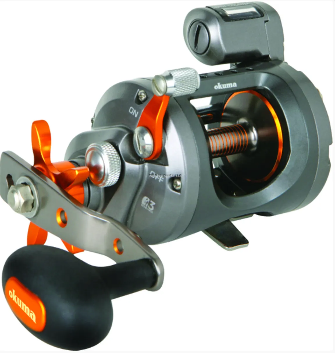 Okuma CW-303DLX Coldwater Line Counter Reel, LH, 2BB   1RB, 4.2:1 Ratio, Alum Spool, Mono 15/510, 20/420, 25/310