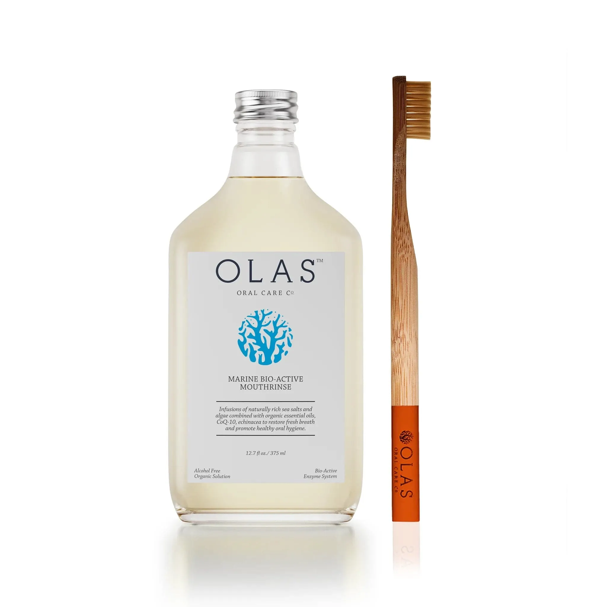 OLAS Toothbrush Natural - Red Handle