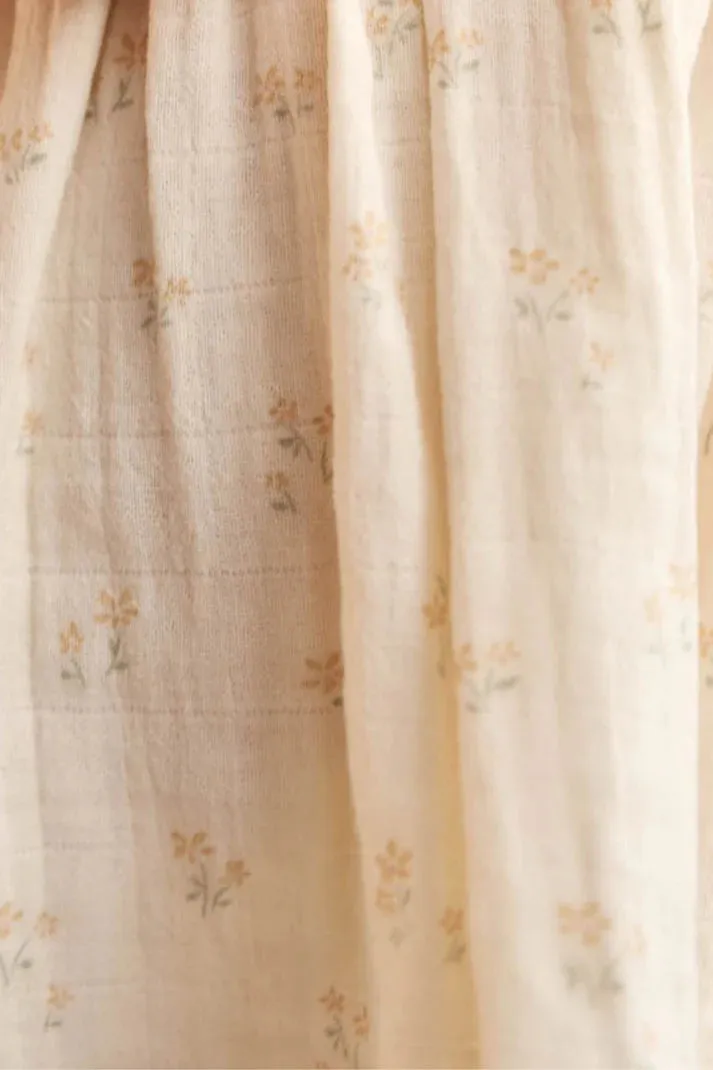 Organic Cotton Muslin Elodie Short - Pauline Chamomile