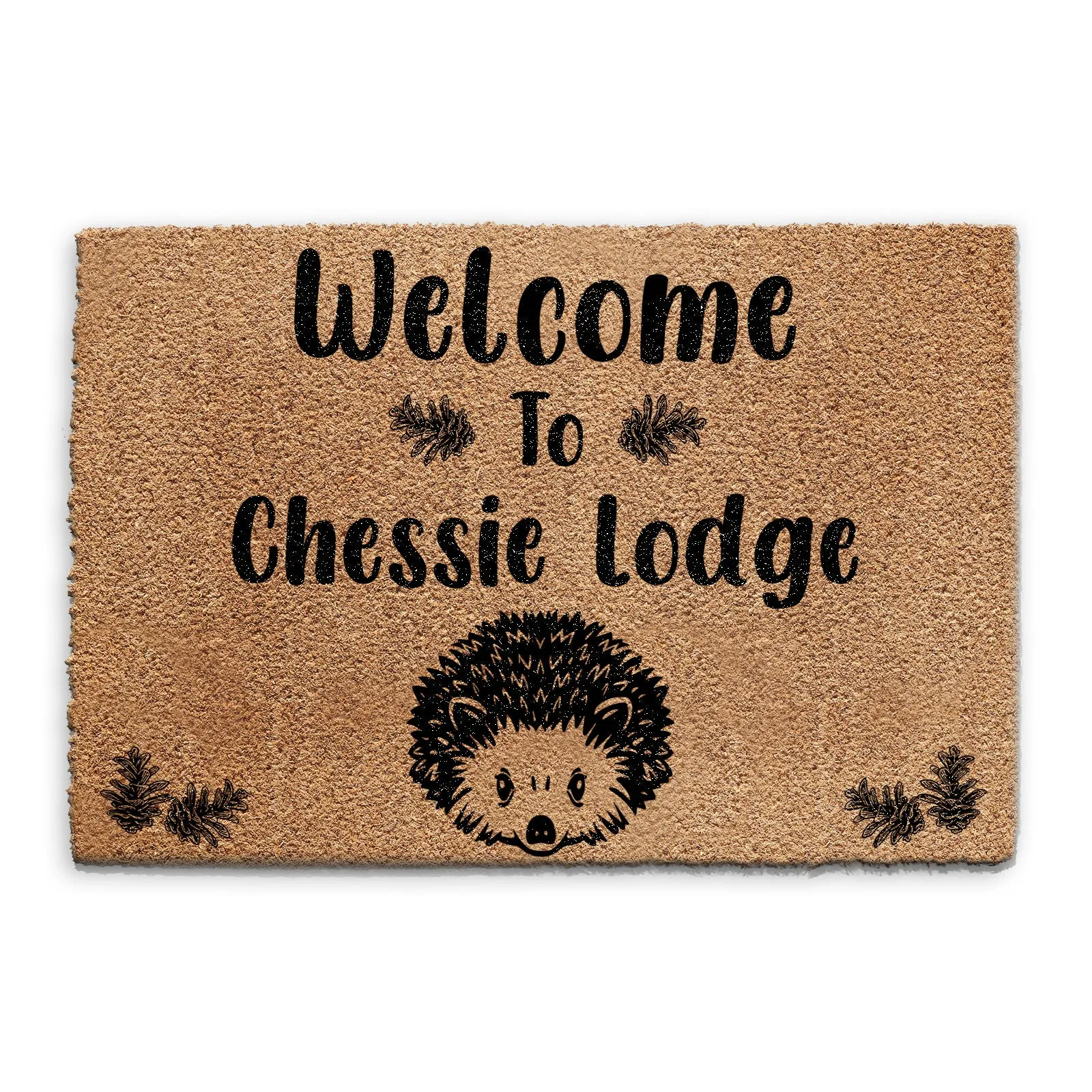 Personalised Doormat - Hedgehog Welcome Name