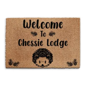 Personalised Doormat - Hedgehog Welcome Name