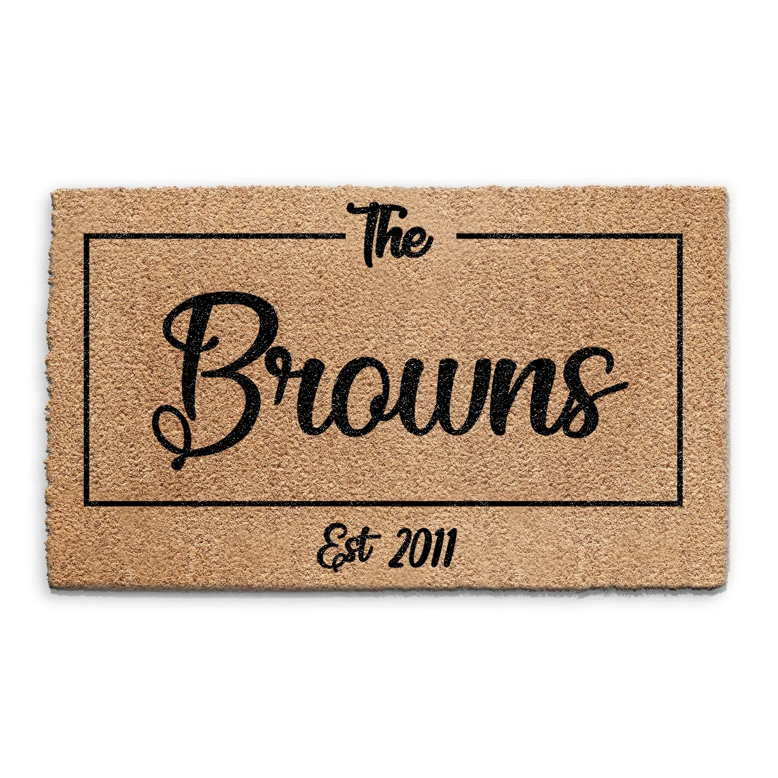 Personalised Doormat with Established Date and Family Name