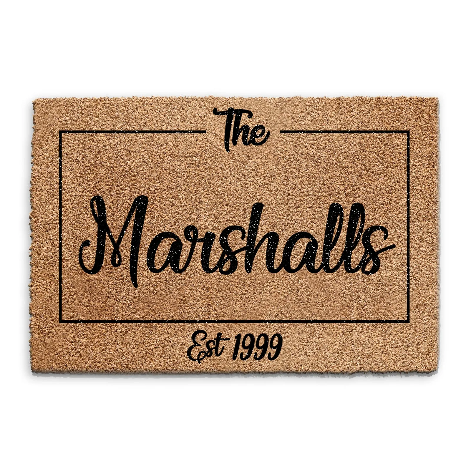 Personalised Doormat with Established Date and Family Name