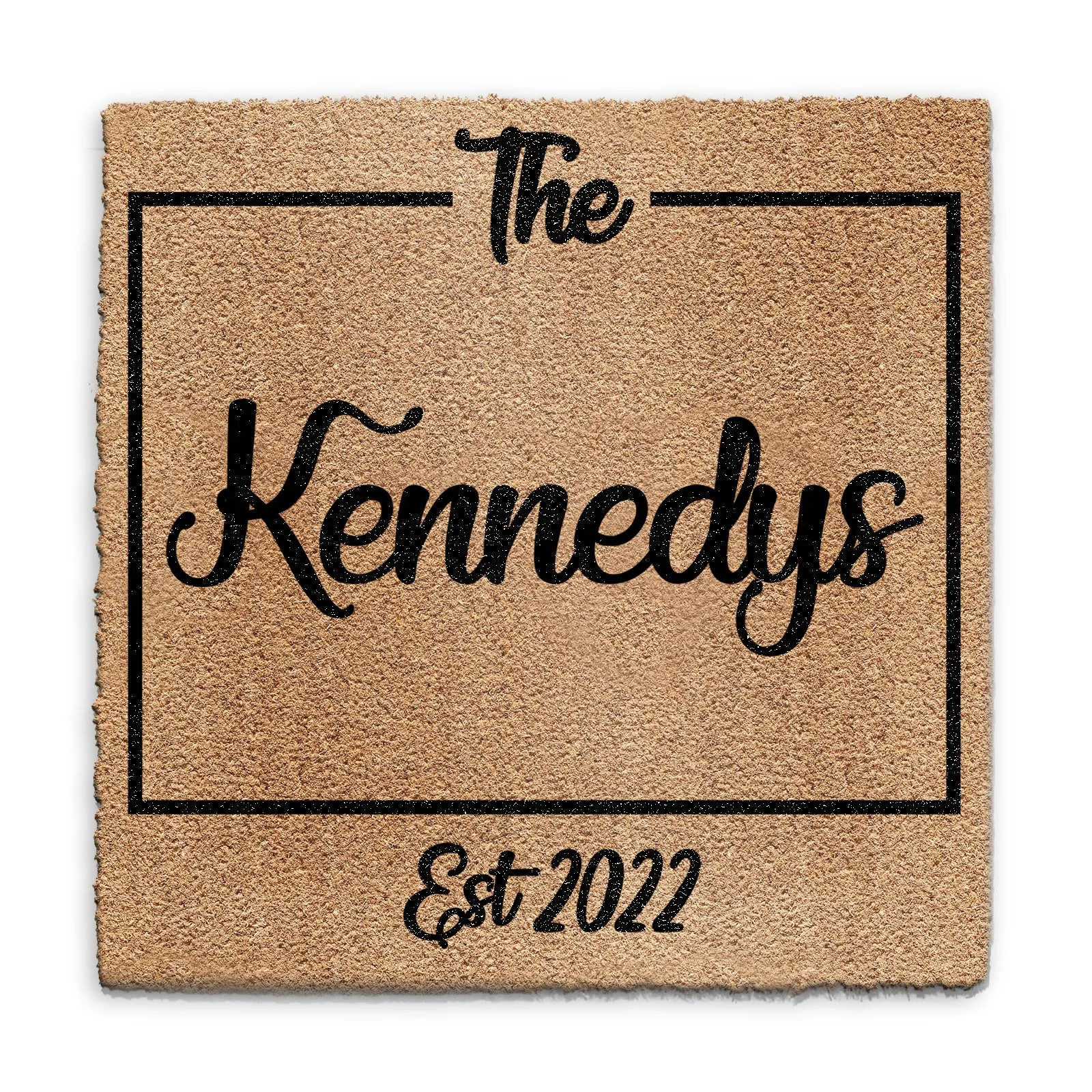 Personalised Doormat with Established Date and Family Name