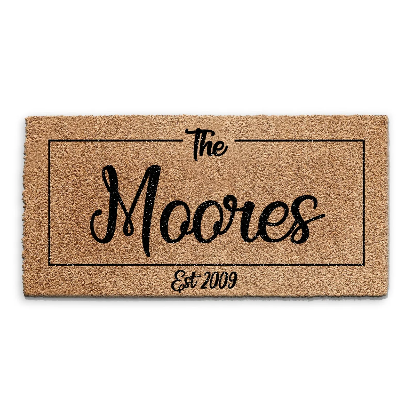 Personalised Doormat with Established Date and Family Name