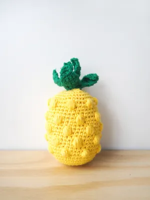Pineapple Organic Crochet Squeaky Toy