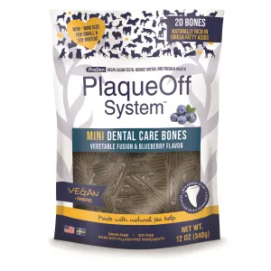 PlaqueOff Mini Dental Bones Vegetable & Blueberry 340g