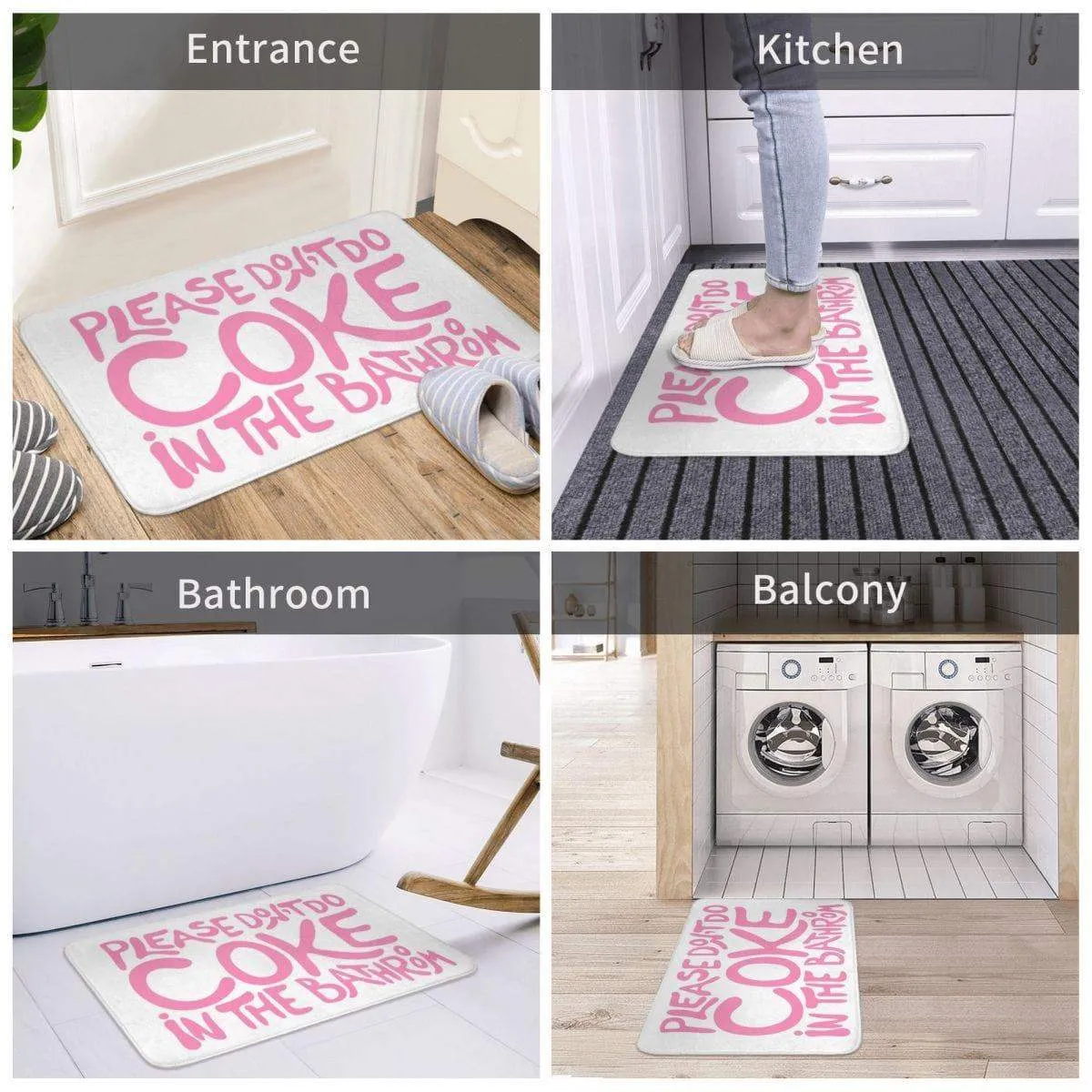 Please Don't Do Coke In The Bathroom Rug