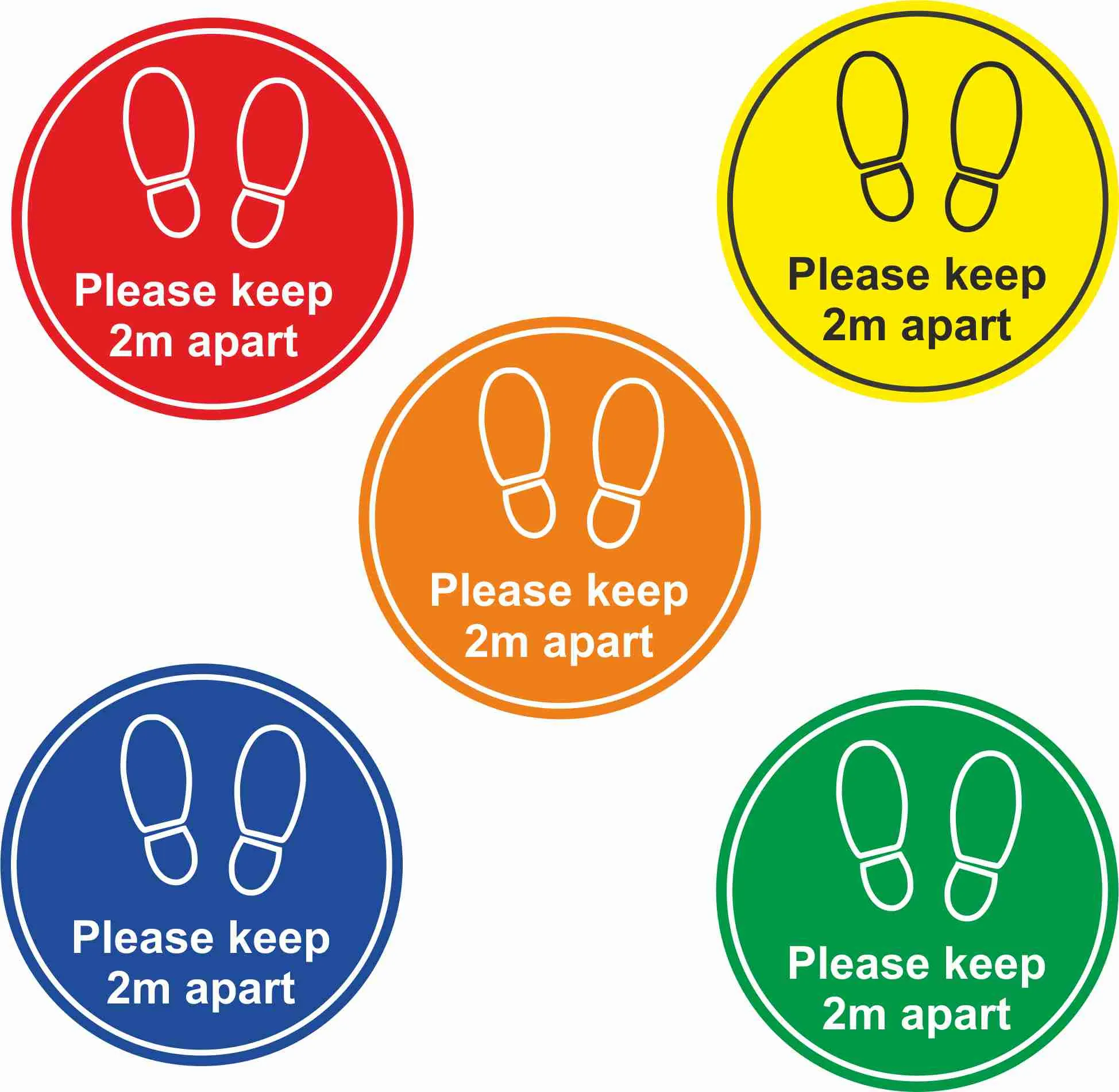 Please keep 2m apart Floor Sign
