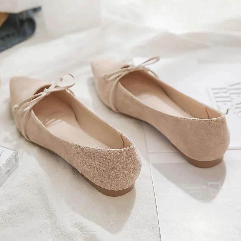 Pointed Toe Evening Shoes Flat Fairy Single Shoes Scoop Shoes Women's Shoes