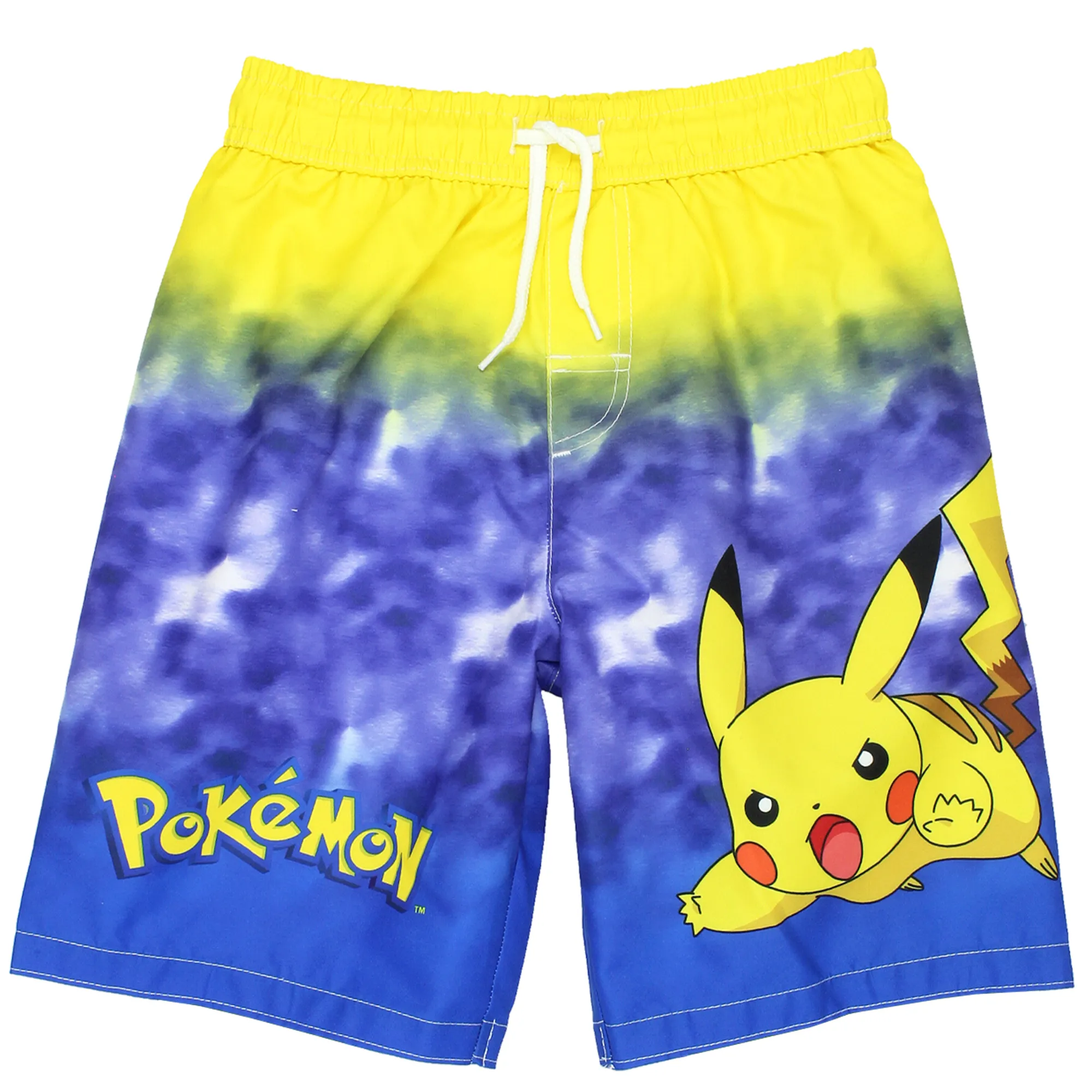 Pokemon Pikachu Boys Swim Trunks, UPF50 Sun Protection, Quick Dry Swimsuit