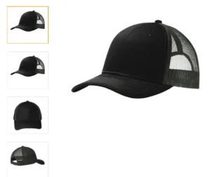 Port Authority  Blak Gtey Snapback Trucker Cap