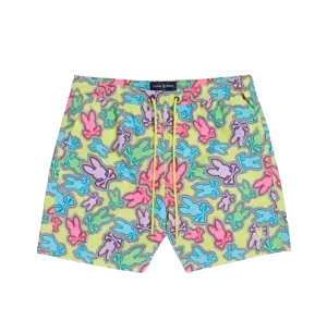 Psycho Bunny Maybrook Bunny Swim Trunk Safety Yellow B6W119B2SW-783