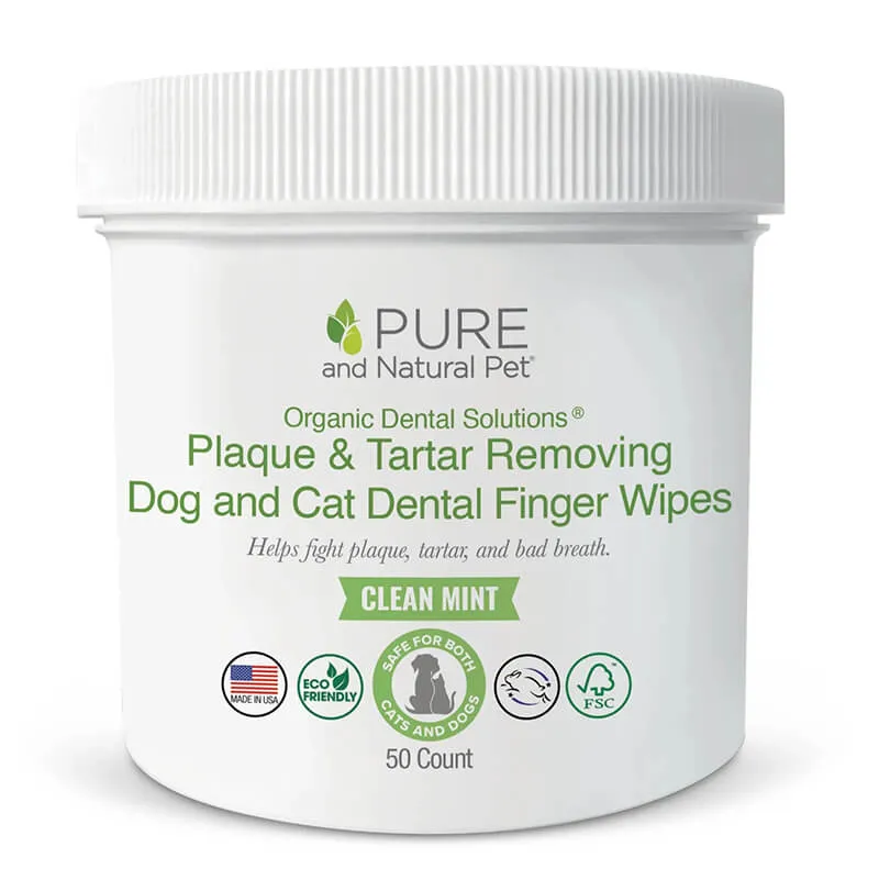 Pure and Natural Pet Organic Dental Finger Wipes