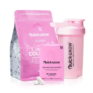 Quick Grow Collagen and Capsule Combo Strawberry