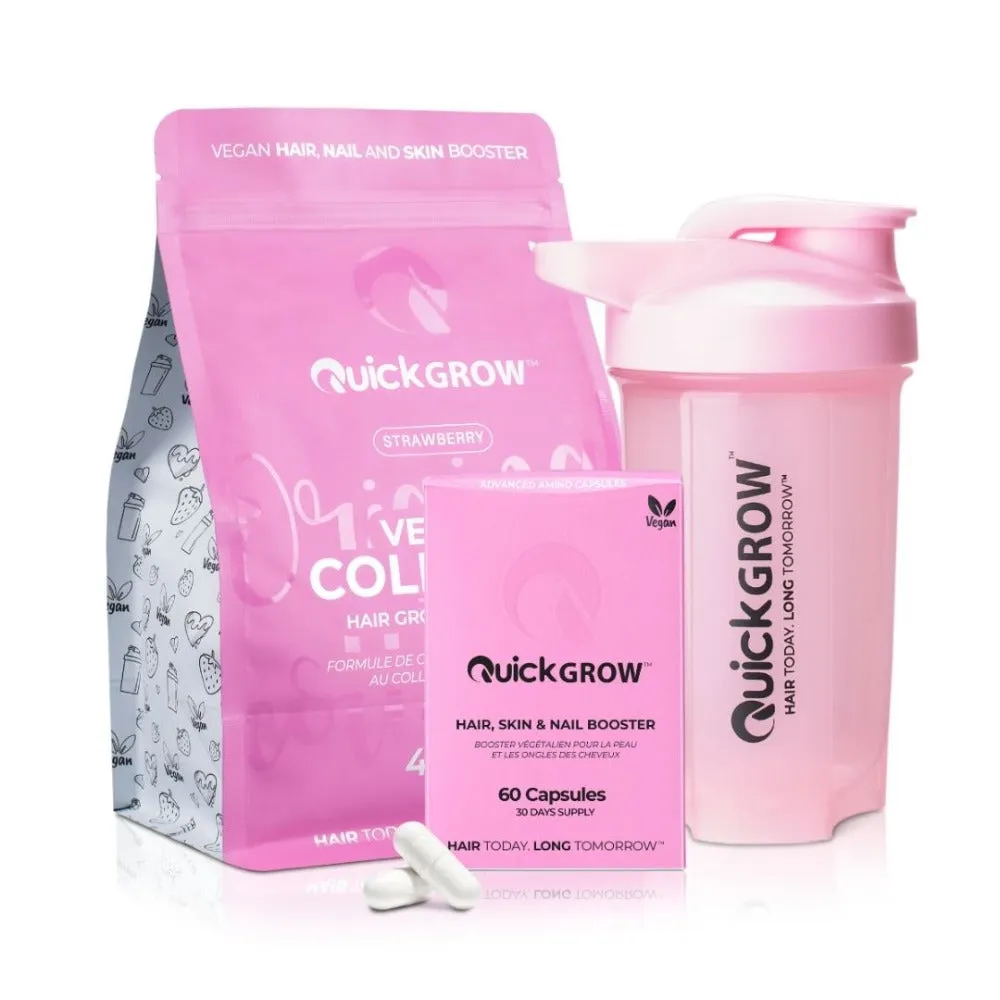 Quick Grow Collagen and Capsule Combo Strawberry