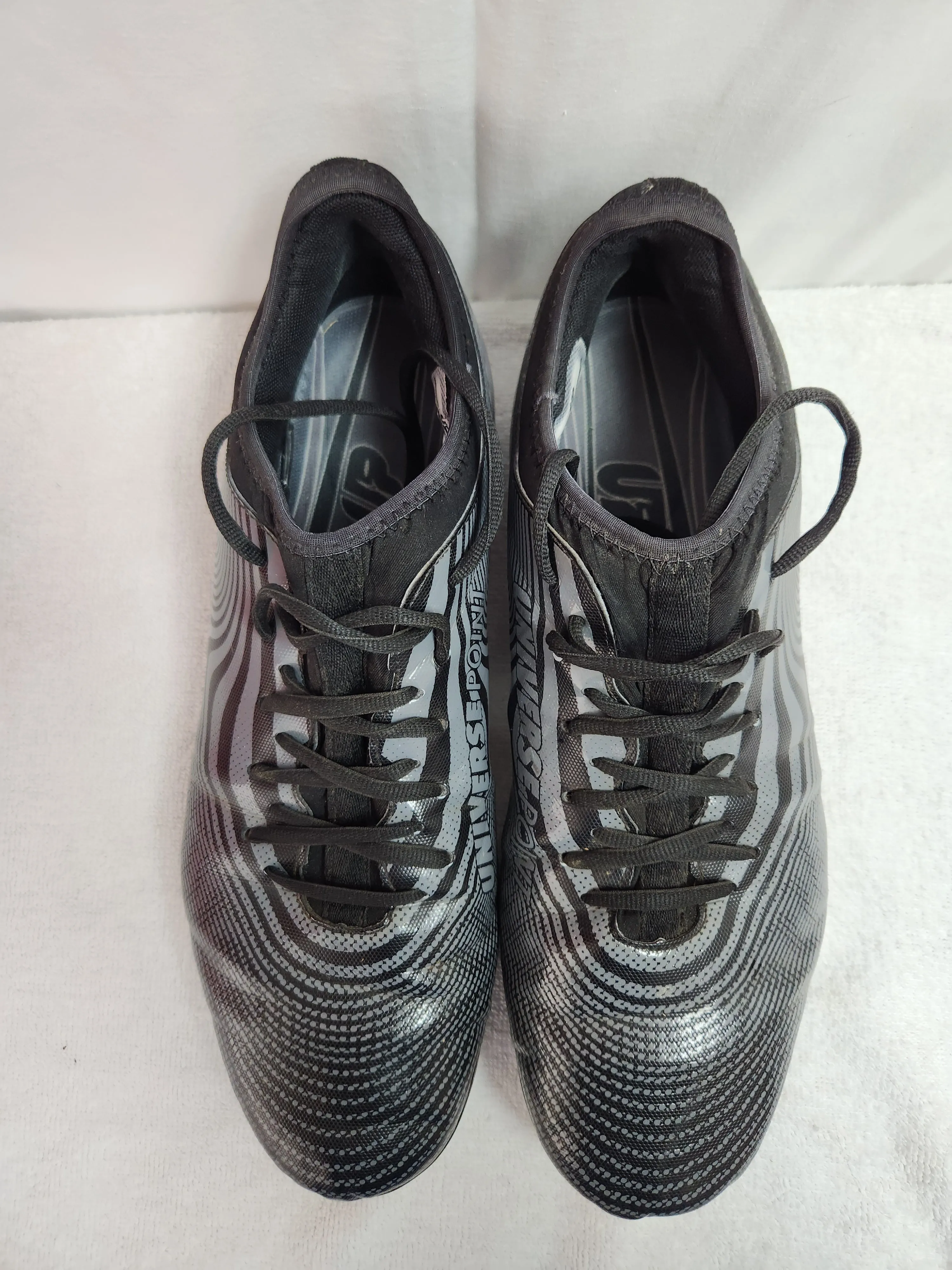 Rare Universe Point Men's Black Microfiber Ankle Cleats - Size: 13.5