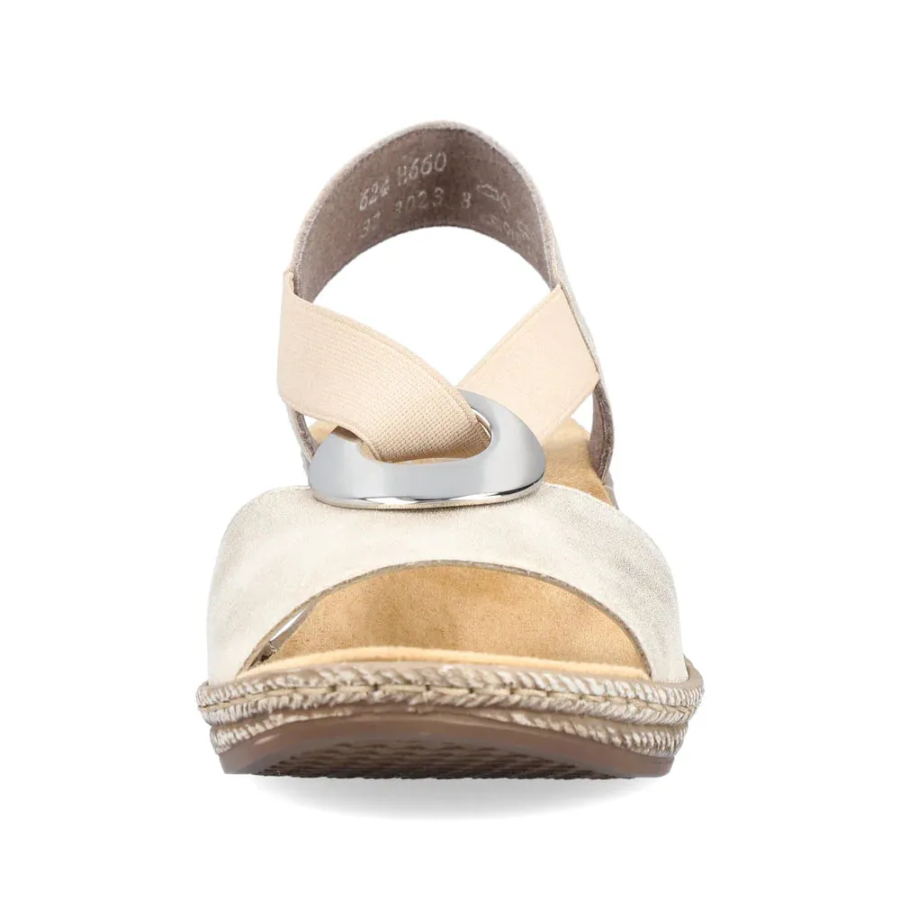 Rieker Women's Fanni Wedge Slingback Sandals - Muschel
