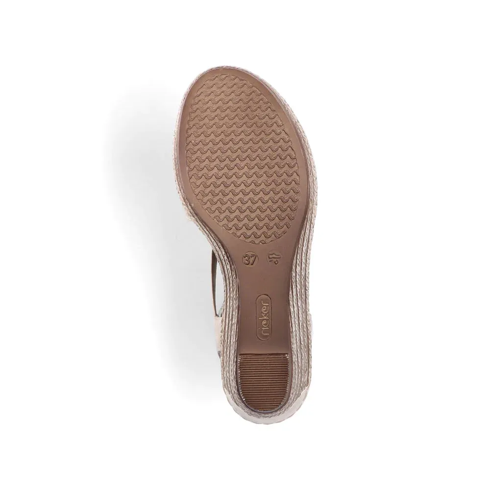 Rieker Women's Fanni Wedge Slingback Sandals - Muschel