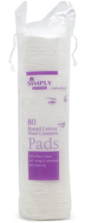 Round cotton hair makeup pad Simply Cotton (random delivery)