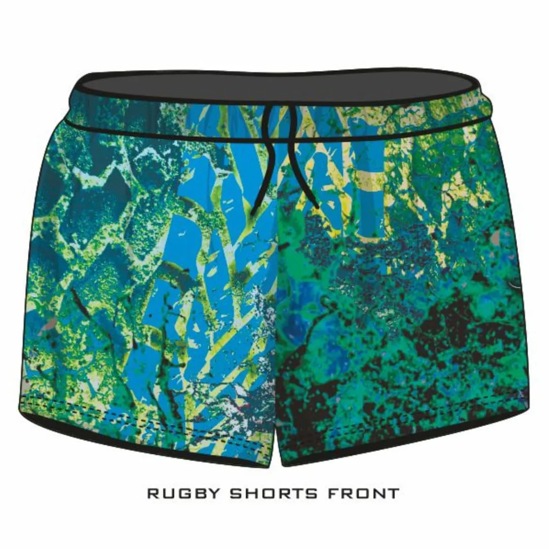 Rugby Shorts | 4x4 Send It Bush Aqua ★Pre-Order★