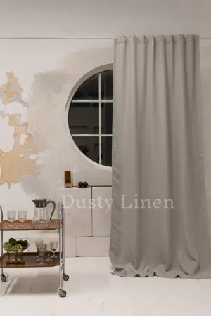Set of 2 blackout linen curtains in Natural