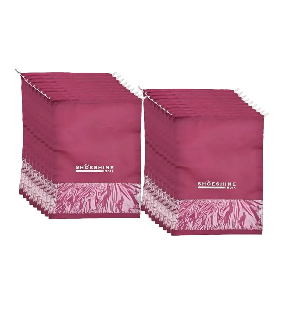 SHOESHINE Shoe Bags (Pack of 24) Travel Shoe Pouch - Navy