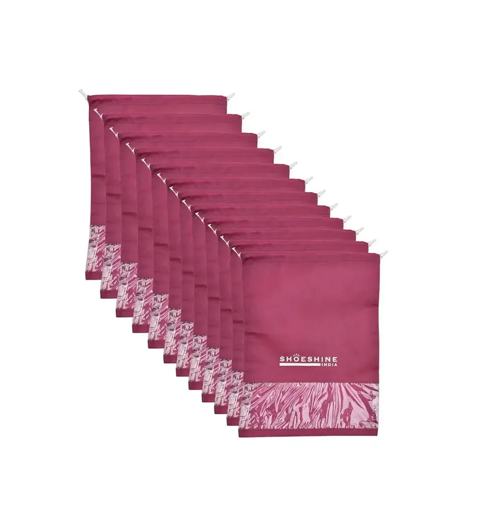 SHOESHINE Shoe Bags (Pack of 24) Travel Shoe Pouch - Navy