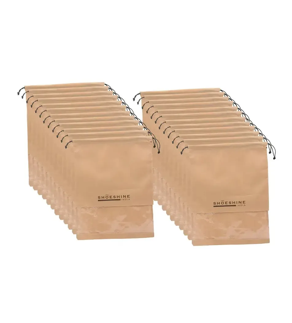 SHOESHINE Shoe Bags (Pack of 24) Travel Shoe Pouch - Navy