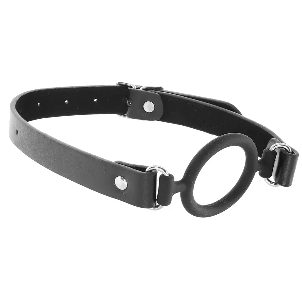 Shots Toys Ouch! Silicone Rigid Ring Gag in Black