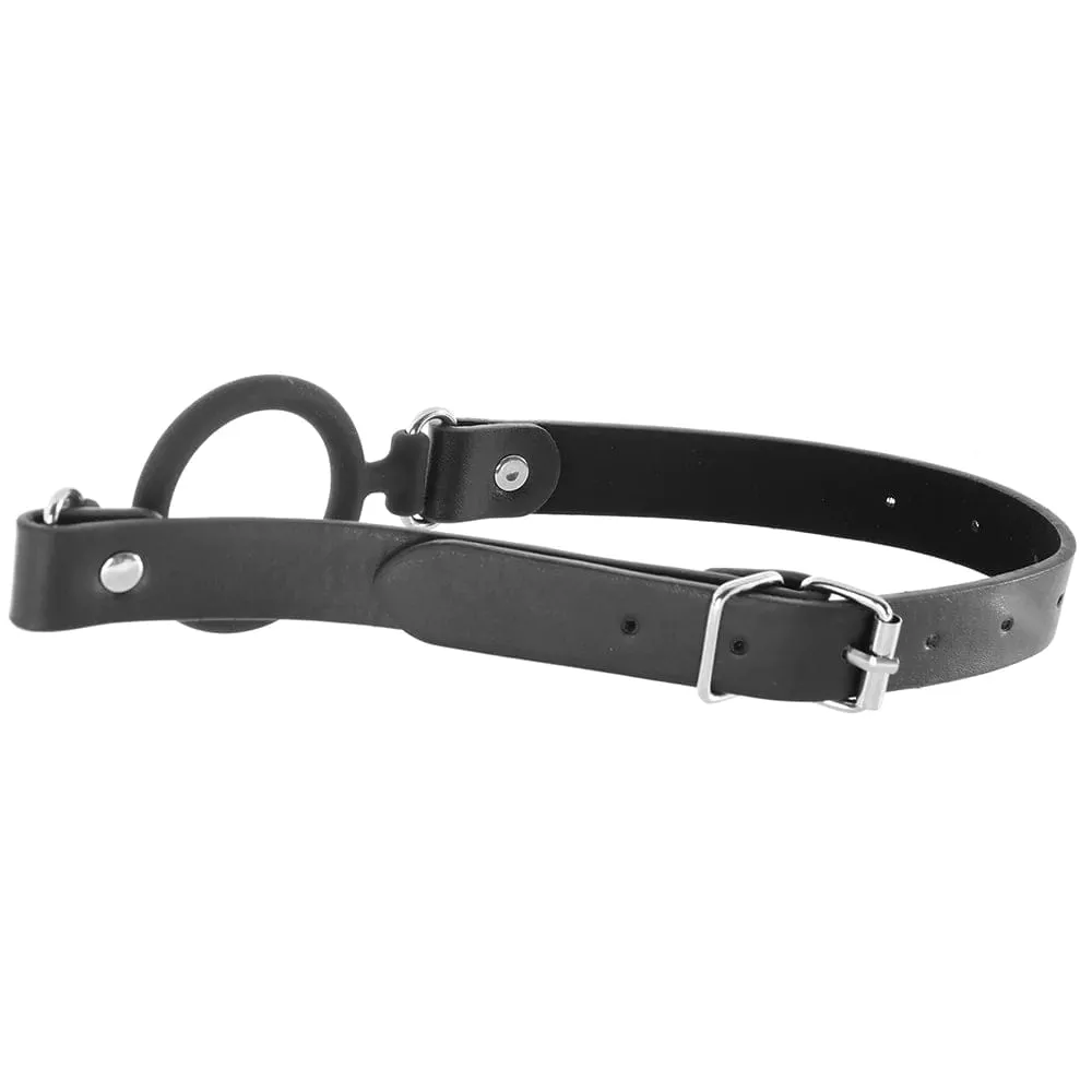 Shots Toys Ouch! Silicone Rigid Ring Gag in Black