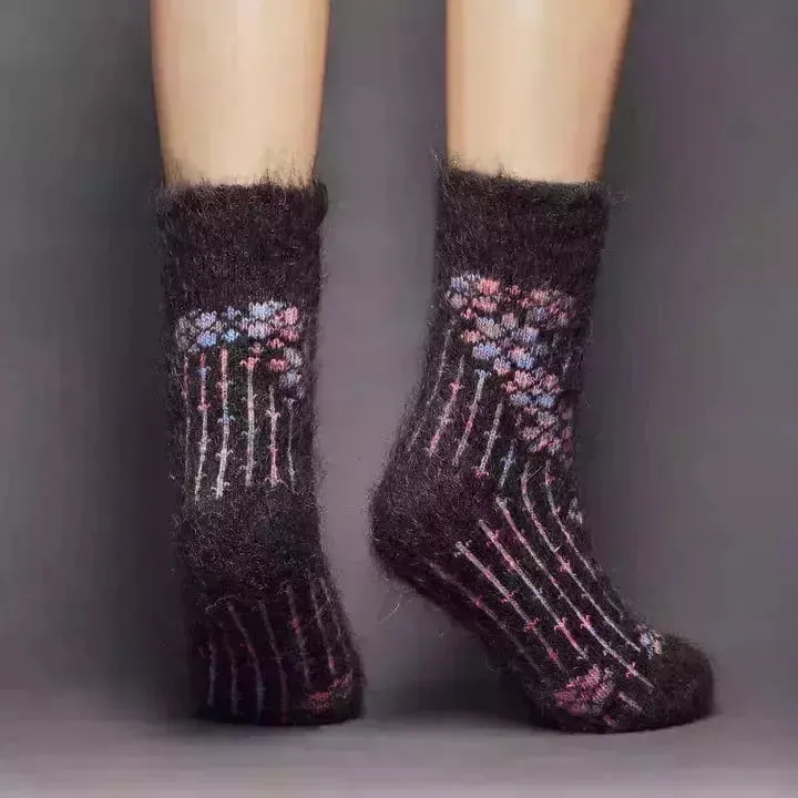 Siberia Spirit Floral Fantasy Crew Socks